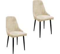 Комплект стульев M-GROUP МИЛАН Классика черный, бежевый (2 шт) 14020452