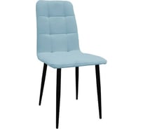 Комплект стульев M-GROUP ЛЕОН Классика голубой, черные ножки (2 шт) 14050453