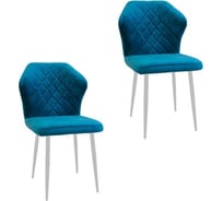 Комплект стульев M-GROUP НИЦЦА Классика белый, аквамарин(2 шт) 14010151