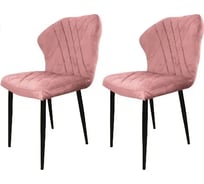 Комплект стульев M-GROUP НИЦЦА Классика чёрный, пудровый (2 шт) 14010454