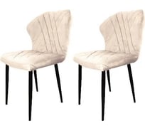 Комплект стульев M-GROUP НИЦЦА Классика чёрный, бежевый (2 шт) 14010452