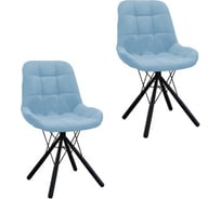 Комплект стульев M-GROUP ЛИРА Паутинка чёрный, голубой (2 шт) 14070453