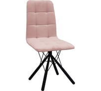 Стул M-GROUP ЛЕОН паутинка, пудровый, чёрные ножки 13040454