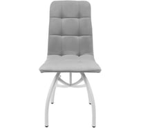 Стул M-GROUP ЛЕОН шарики, серый, белые ножки 13030155