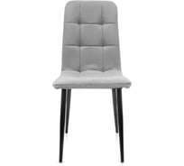 Стул M-GROUP ЛЕОН классика, серый, чёрные ножки 13050455