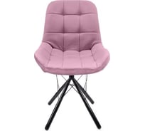 Стул M-GROUP ЛИРА паутинка, пудровый, чёрные ножки 13070454