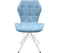 Стул M-GROUP БАБОЧКА паутинка, голубой, белые ножки 13090153