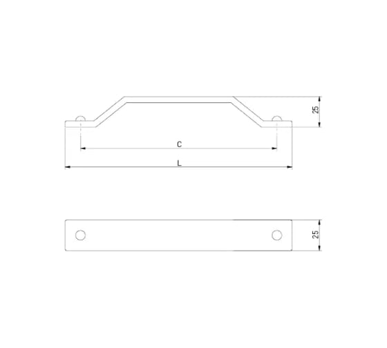 Ручка GTV STEP 160 мм, черный матовый UZ-STEP-160-20M