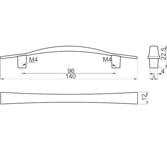 Ручка GTV матовый хром UZ-13-096-05