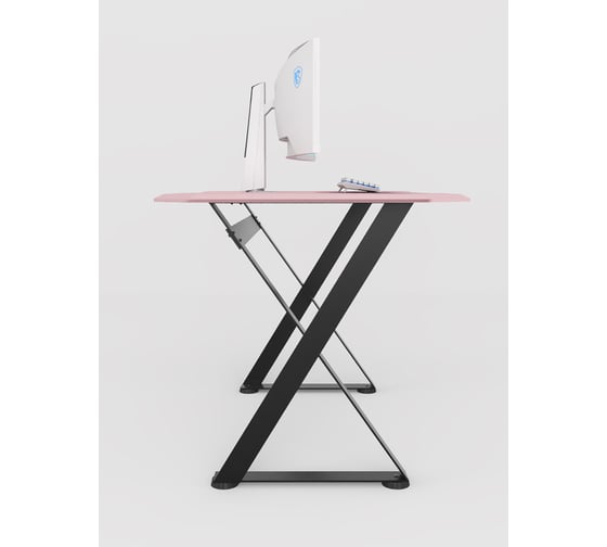 Игровой компьютерный cтол с металлическим подстольем VMMGame EDGE DARK PINK CARBON ND-1BKPKCN