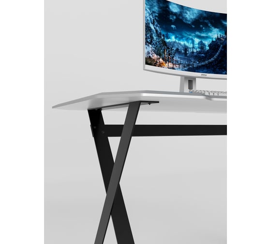 Игровой компьютерный cтол с металлическим подстольем VMMGame EDGE DARK GREY METALLIC ND-1BKGYMC