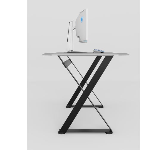 Игровой компьютерный cтол с металлическим подстольем VMMGame EDGE DARK GREY METALLIC ND-1BKGYMC