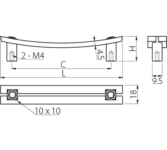 Ручка GTV хром UZ-71C096-01