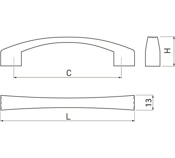 Ручка GTV VASTO 128 мм, брашированная латунь UZ-VASTO-128-09