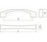 Ручка GTV VASTO 128 мм, брашированная латунь UZ-VASTO-128-09 2