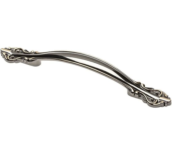 Ручка GTV WERONA 128 мм, черный хром + золото UZ-WERON-128-12