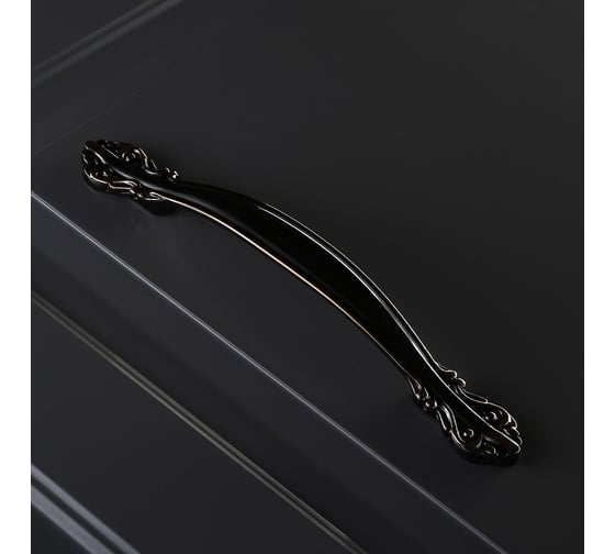 Ручка GTV WERONA 96 мм, черный хром + золото UZ-WERON-96-12
