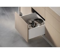 Выдвижной ящик GTV AXIS PRO push to open L-400 мм, высокий H-200 мм, белый PB-AXISPRO-P2O-KPL400D1