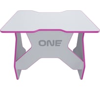 Игровой компьютерный стол VMMGame ONE WHITE 100 PINK, бело-розовый TL-1-WEPK