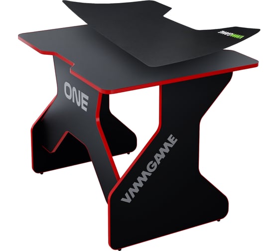 Игровой компьютерный стол VMMGame ONE DARK 100 RED + MINI MAT TL-1-BKRD-OTM-1BKBK-ONESET