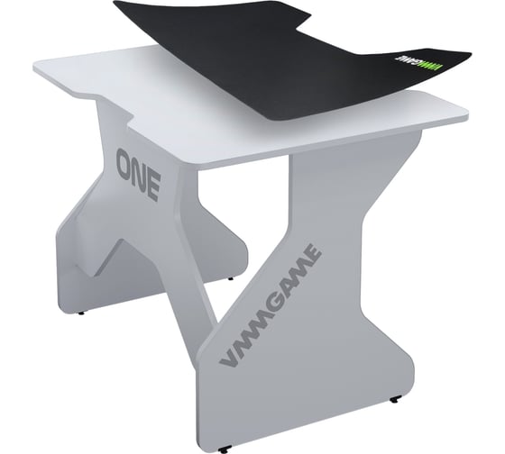 Игровой компьютерный стол VMMGame ONE LIGHT 100 WHITE + MINI MAT TL-1-WEWE-OTM-1BKBK-ONESET
