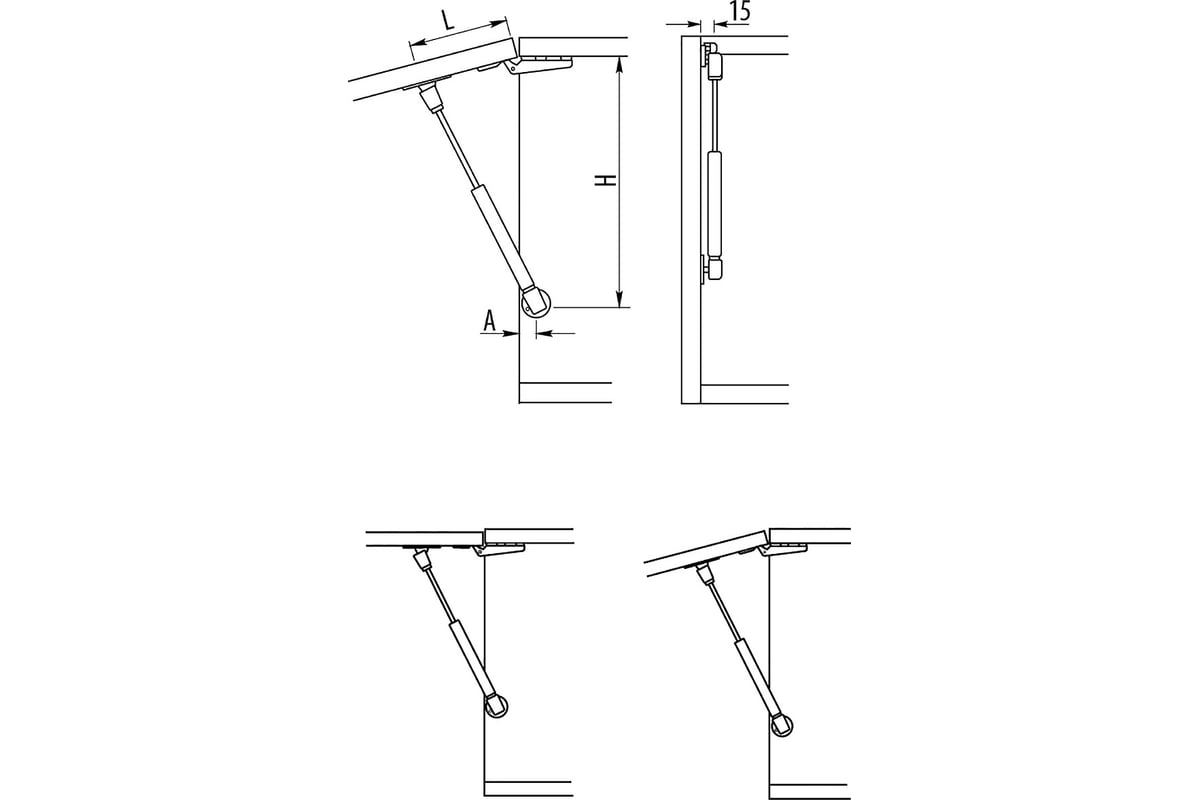 Как установить амортизатор на кухонный шкаф открывается вверх