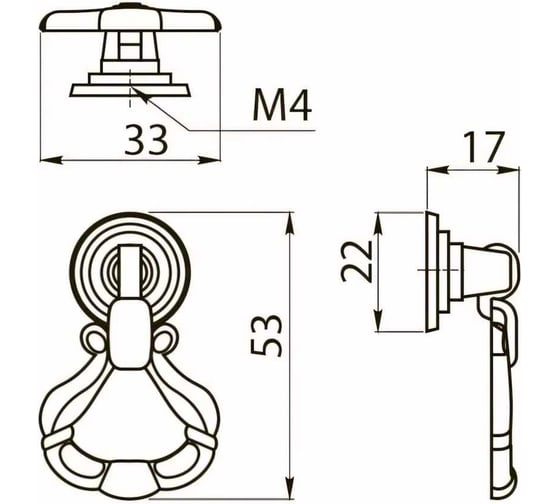 Ручка GTV KT WP 1147 бронза KT-WP1147-04