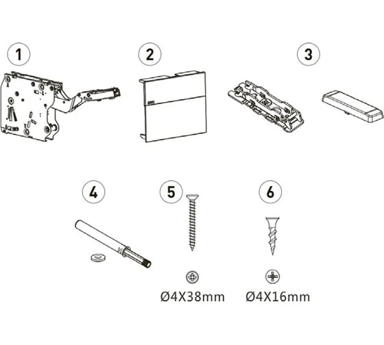 Подъёмник GTV PD-LIFT push to open, слабый коэффициент подъемной силы 580-1350, высота фасада 250-400 мм, антрацит PD-LIFT-P2O-LIGHT-80