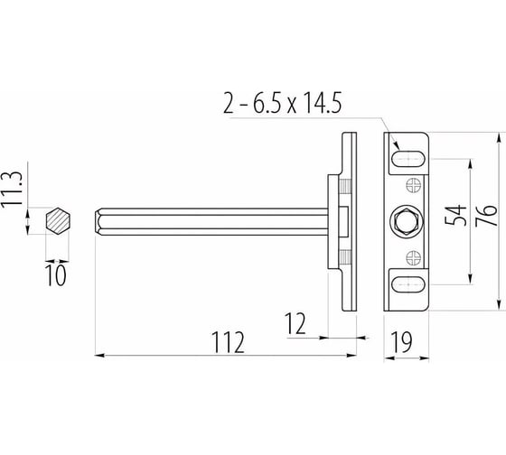 Скрытый полкодержатель GTV SMART 10x100 мм PP-SMART-000