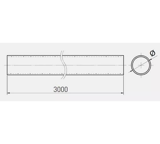 Труба GTV 3000x25x0.8 мм, хром RR-250830H01