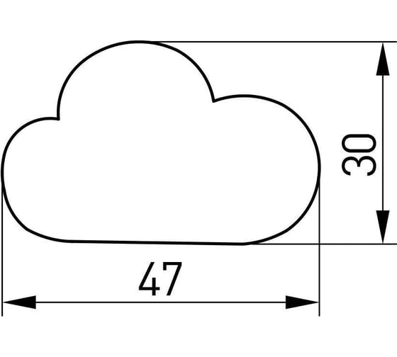 Мебельная ручка GTV UM-CLOUD облако, серый UM-CLOUD-SZ