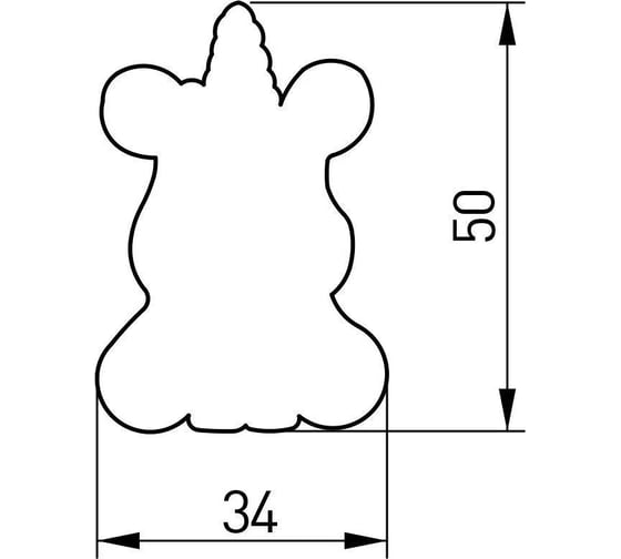 Ручка GTV мебельная UM-UNICORN единорог, розовый UM-UNICORN-RZ