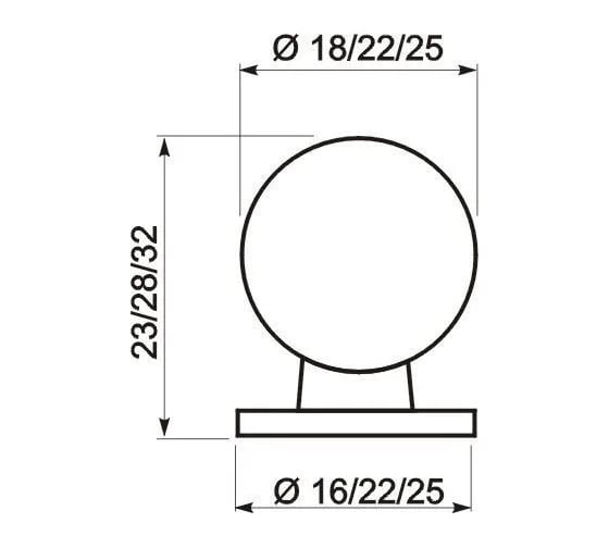 Ручка GTV GZ WP 1155 d-18 хром GZ-WP1155-01