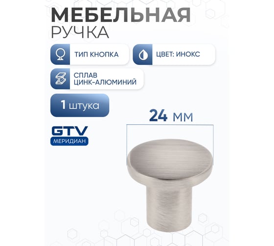 Ручка GTV SPOT, инокс GZ-SPOT-1-06
