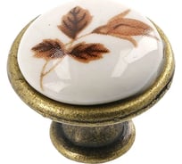 Ручка GTV мебельная керамика, кнопка коричневый GP-0728-J4-B