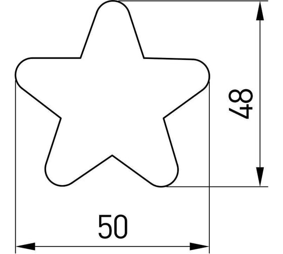 Мебельная ручка GTV UM-STAR звезда, голубой UM-STAR-NB