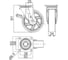 Мебельное колесо GTV КМ-В075-30 коричневое, d-75, нагрузка 40 кг KM-B075MM-30 2