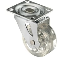 Мебельное колесо GTV КМ-В050-00 прозрачное, d-50, нагрузка 30 кг KM-B050MM-00
