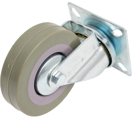 Мебельное колесо GTV GREYROLL, d-75 мм, серое, без стопора KM-GREYROLL-75MM-BH