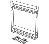 Бутылочница в модуль GTV 150 мм, без направляющих, с крепежом, антрацит KO-BO150PK-60