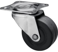 Поворотное колесо GTV D-38 мм, резиновое, на площадке, черное KM-015038-GM-20