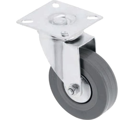 Мебельное колесо GTV GREYROLL d-50 мм, серое, без стопора KM-GREYROLL-50MM-BH