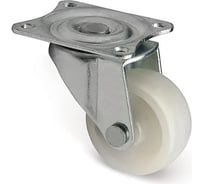 Поворотное колесо GTV D-30 мм, пластиковое, на площадке, белое KM-015030-10