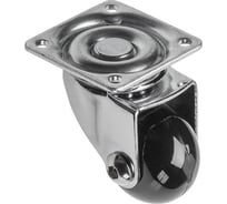 Поворотное колесо GTV D-35 мм, черное, без стопора, Brazylia, нагрузка 30 кг KM-RD-35-SF-20