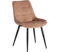 Стул Tetchair Abruzzo ( mod. 8060 ) / 1 шт. в упаковке металл/вельвет, 52x63x85 см, коричневый (hlr11)/черный 19601 30113672