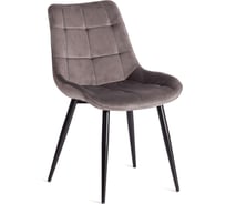 Стул Tetchair Abruzzo ( mod. 8060 ) / 1 шт. в упаковке металл/вельвет, 52x63x85 см, светло-серый (hlr 24)/черный 19602