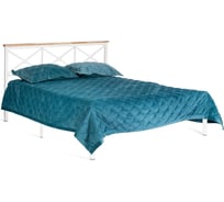 Кровать Tetchair Iris (mod.9311) дерево гевея/металл, 160x200 см (queen bed), белый (white) 20111
