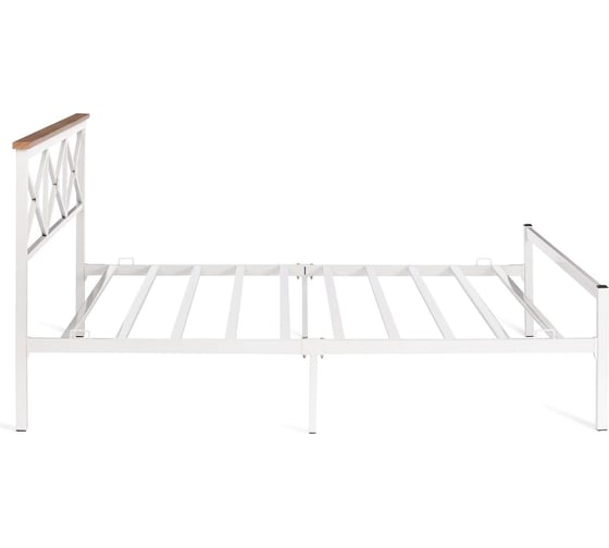 Кровать Tetchair Iris (mod.9311) дерево гевея/металл, 160x200 см (queen bed), белый (white) 20111
