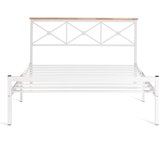 Кровать Tetchair Iris (mod.9311) дерево гевея/металл, 160x200 см (queen bed), белый (white) 20111