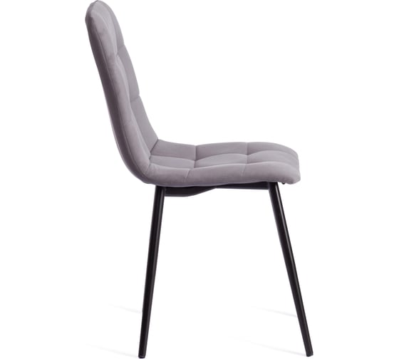 Стул Tetchair Chilly max / 1 шт. в упаковке велюр/металл , 45x54x90 см , темно-серый/черный 20031